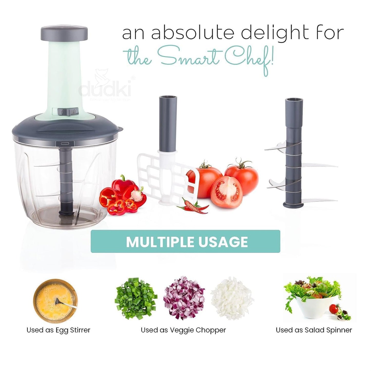 Push Chopper for Vegetables & Fruits | 1100ml