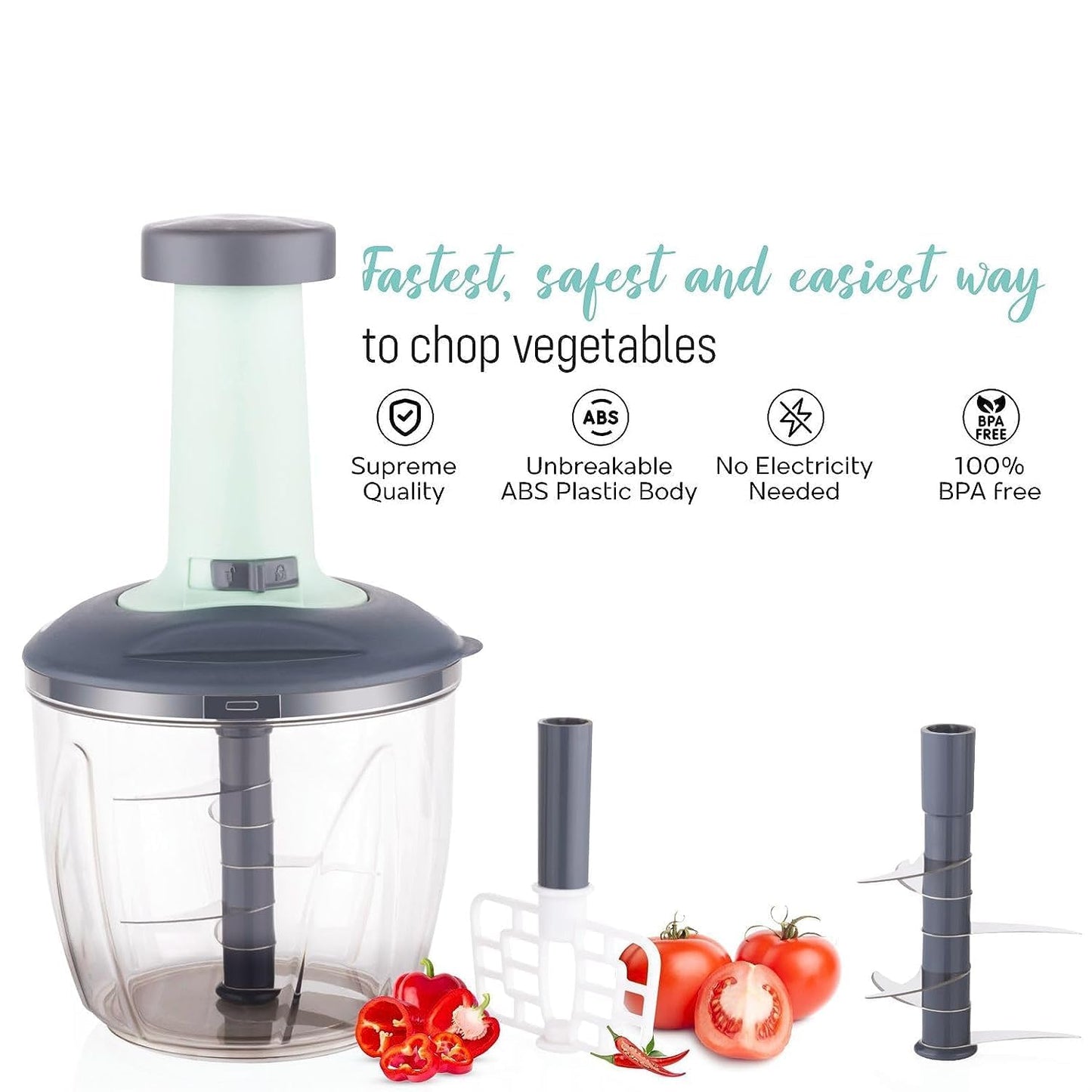 Push Chopper for Vegetables & Fruits | 1100ml